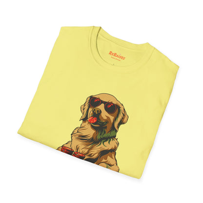 Poker Pooch Graphic Tee - Cool Golden Retriever Poker Shirt