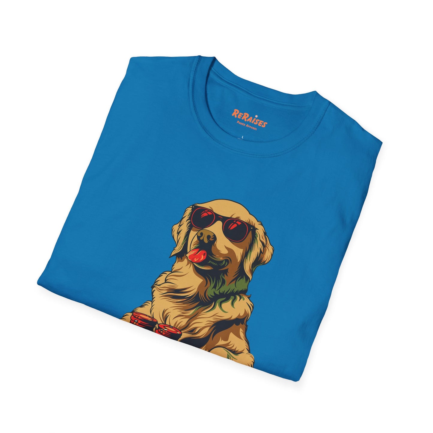 Poker Pooch Graphic Tee - Cool Golden Retriever Poker Shirt