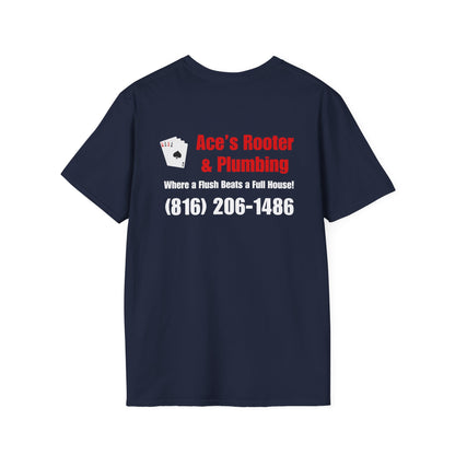 Aces Rooter & Plumbing T-Shirt - Funny Business Tee