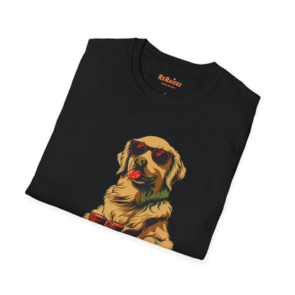 Poker Pooch Graphic Tee - Cool Golden Retriever Poker Shirt