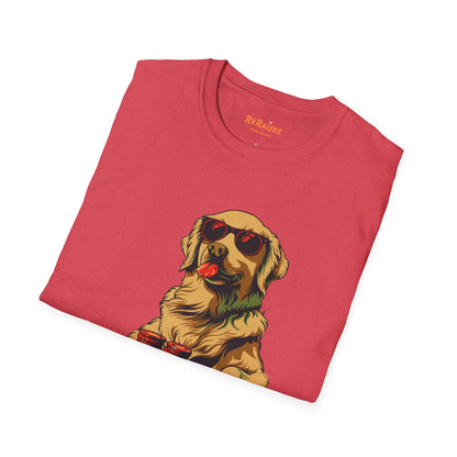 Poker Pooch Graphic Tee - Cool Golden Retriever Poker Shirt